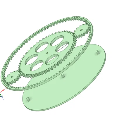 Mô hình bánh răng hành tinh (Planetary Gear) in 3D độc đáo