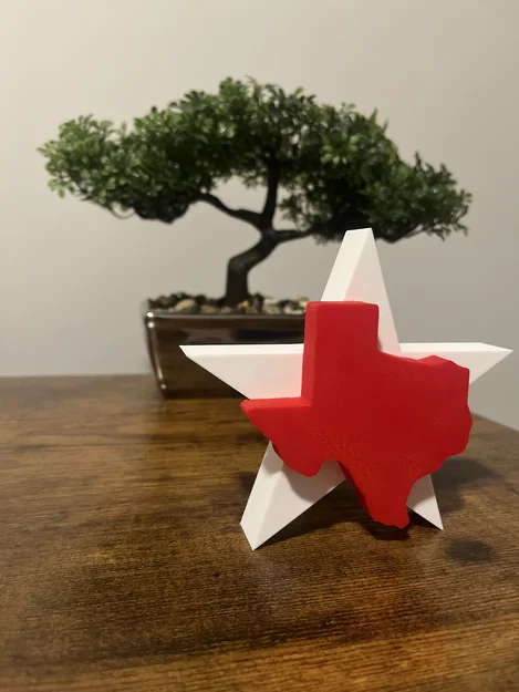 Mô hình trang trí Ngôi sao Bang Texas (Texas State Star) in 3D - Image 1