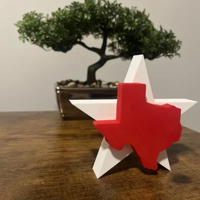 Mô hình trang trí Ngôi sao Bang Texas (Texas State Star) in 3D