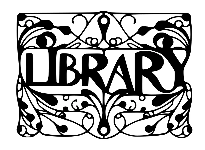 Bảng hiệu trang trí LIBRARY 3D nghệ thuật độc đáo - Image 2
