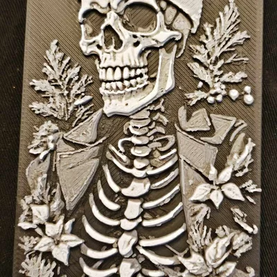 Bookmark bộ xương Giáng Sinh (Christmas skeleton bookmark)