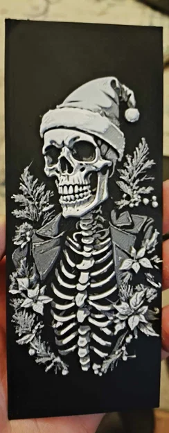 Bookmark bộ xương Giáng Sinh (Christmas skeleton bookmark) - Image 3