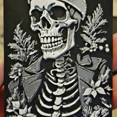 Bookmark bộ xương Giáng Sinh (Christmas skeleton bookmark)