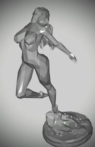 Mô hình tượng nữ thần Freedom phong cách Low Poly nghệ thuật - Image 1
