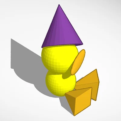 Mô hình chú vịt đội nón 3D cực kỳ dễ thương và dễ in
