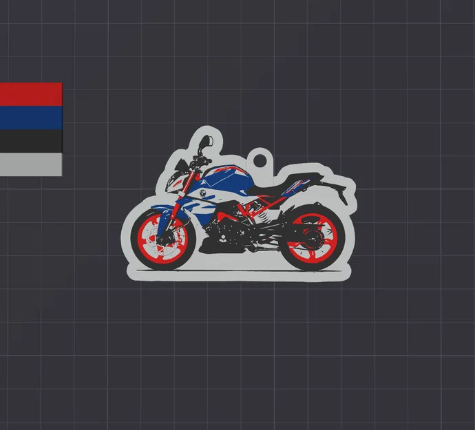 Móc khóa mô hình xe BMW G310 R in 3D đầy cá tính - Image 2