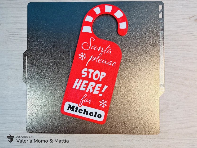 Móc treo cửa “Santa Stop Here” tuỳ chỉnh tên - Image 6