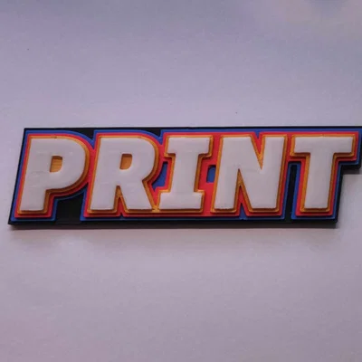 Tranh treo tường chữ “PRINT”