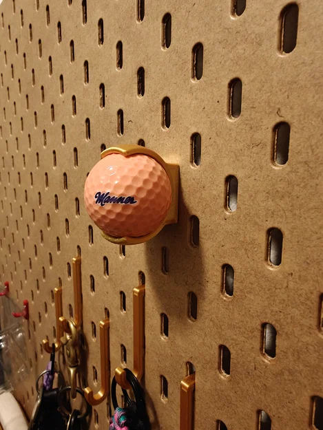 Giá treo bóng Golf gắn bảng IKEA Skadis (Sử dụng T-Nut M3) - Image 1