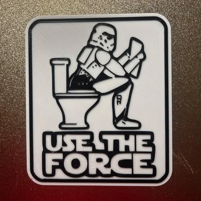 Bảng treo trang trí toilet Star Wars Use The Force in 3D độc đáo