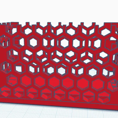 Mẫu khay chứa đồ hình tổ ong xếp chồng 3D tiện lợi