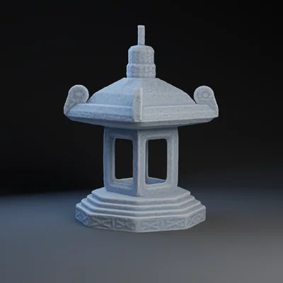 Mô hình Đèn đá Nhật Bản (Japanese Lantern) in 3D trang trí đẹp mắt