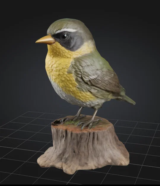 Mô hình tượng chú chim nhỏ đậu gốc cây in 3D tuyệt đẹp - Image 1