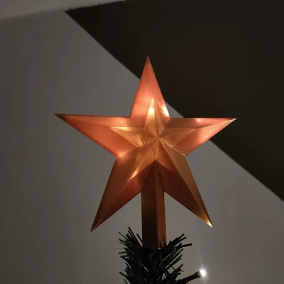 Ngôi sao chóp cây thông Noel phát sáng – trong mờ, in Vase Mode