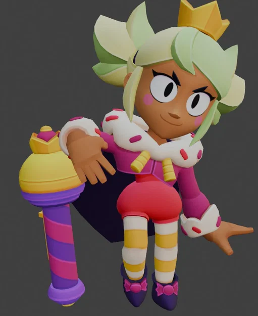 Mô hình 3D nhân vật Mandy Brawl Stars cực đẹp cho fan hâm mộ - Image 1