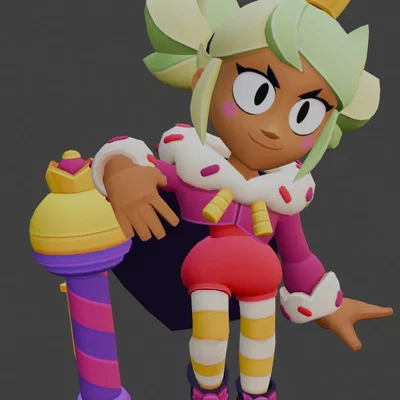 Mô hình 3D nhân vật Mandy Brawl Stars cực đẹp cho fan hâm mộ