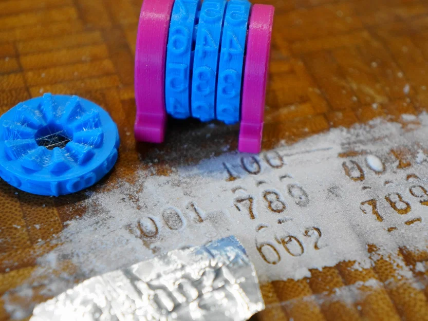 Bộ đếm số và con dấu in 3D xoay đa năng (Stackable number stamp) - Image 1