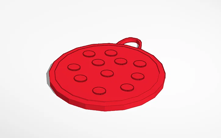 Mẫu móc khóa hình bánh Pizza 3D độc đáo dễ in - Image 1