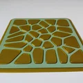 Bộ lót ly lắp ráp với họa tiết Voronoi - Thumbnail 1