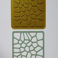 Bộ lót ly lắp ráp với họa tiết Voronoi - Thumbnail 2