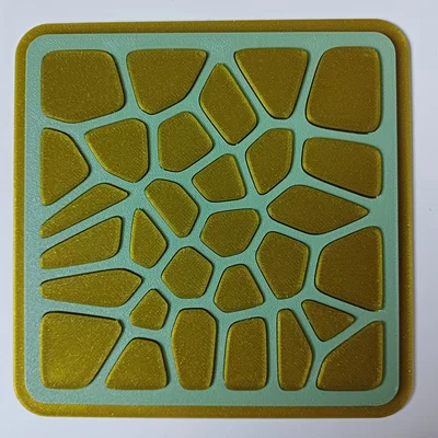 Bộ lót ly lắp ráp với họa tiết Voronoi