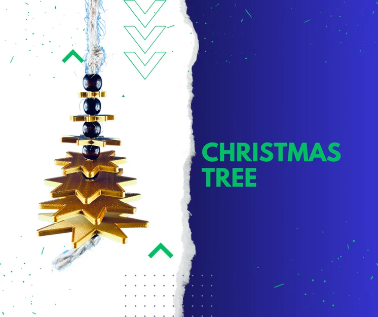 Christmas Tree – Ornament cây thông Noel in 3D tối giản - Image 1