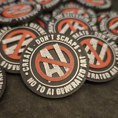 Huy hiệu cài áo “NO AI ART”