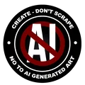 Huy hiệu cài áo “NO AI ART” - Thumbnail 2