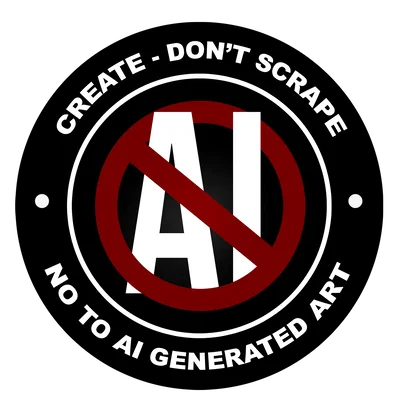 Huy hiệu cài áo “NO AI ART”