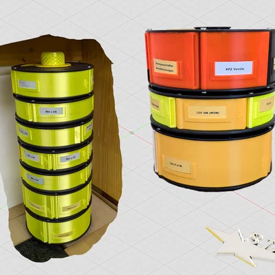 Kho lưu trữ chi tiết nhỏ từ cuộn filament (Kleinteilelager)