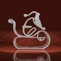 Tượng Điêu Khắc Xe Trượt Tuyết Ông Già Noel - Thumbnail 7