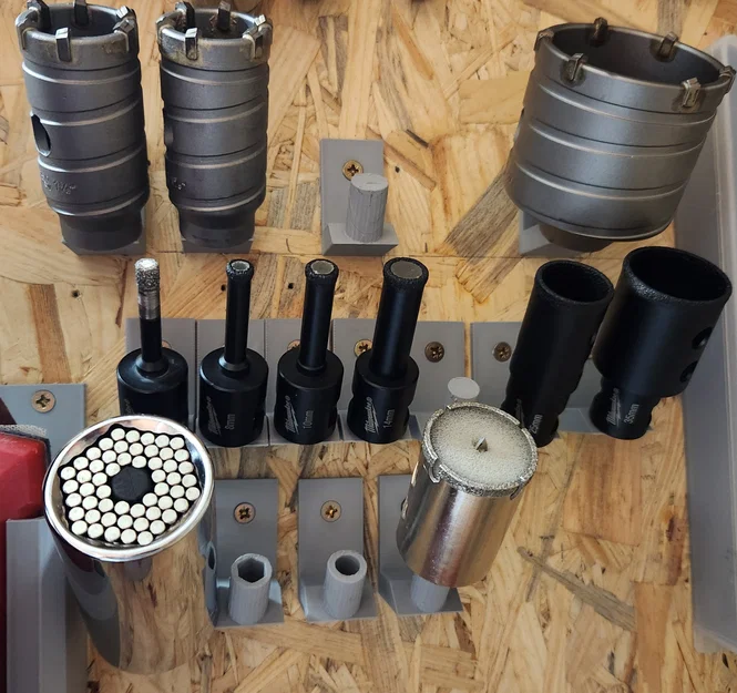 Bộ giá treo mũi khoét và mũi khoan Milwaukee cho xưởng cơ khí - Image 1