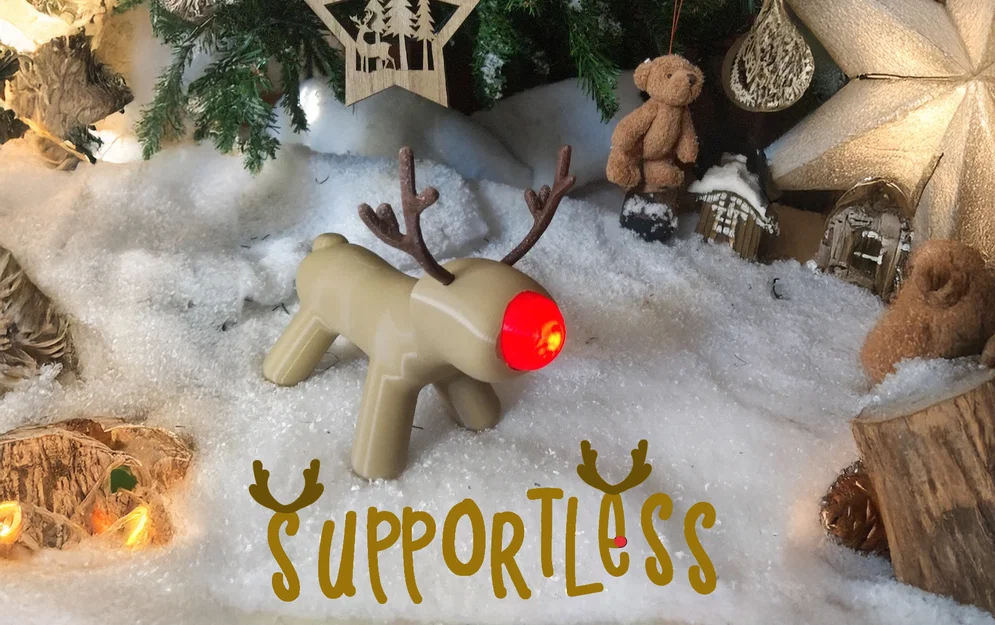Tuần lộc Noel mũi phát sáng (Christmas Reindeer with Luminous Nose) - Image 1