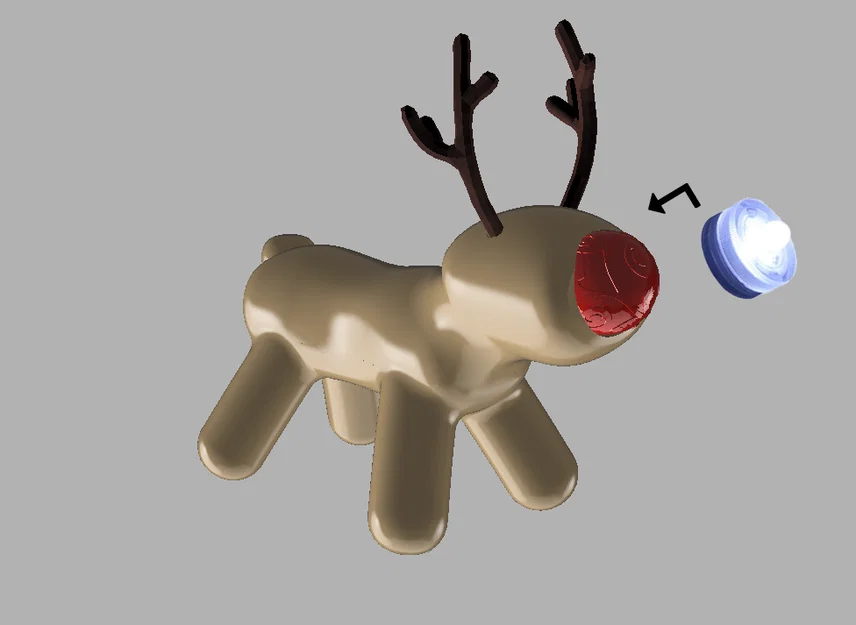 Tuần lộc Noel mũi phát sáng (Christmas Reindeer with Luminous Nose) - Image 3