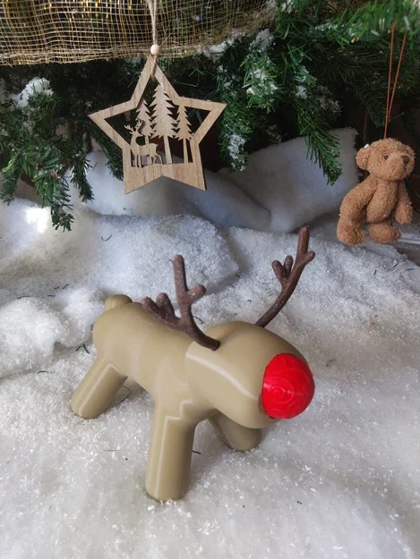 Tuần lộc Noel mũi phát sáng (Christmas Reindeer with Luminous Nose) - Image 4