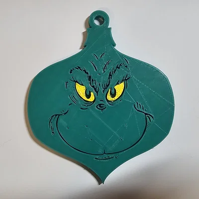 Đồ trang trí cây thông Noel hình Grinch in 3D dễ thương