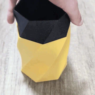 Bình hoa xoắn 2 màu (dành cho máy single extruder)