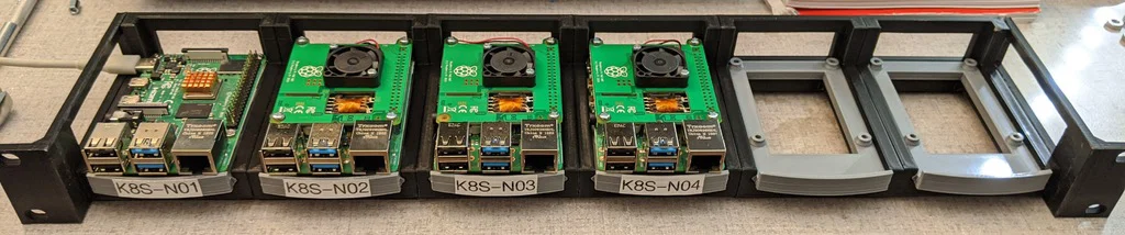 Giá rack 1U cho Raspberry Pi & khay OLED (Remix) - Image 1