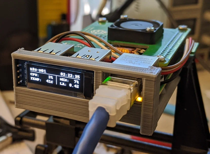 Giá rack 1U cho Raspberry Pi & khay OLED (Remix) - Image 5