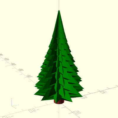 Mô hình Cây Thông Giáng Sinh 3D - File STL in 3D trang trí Noel