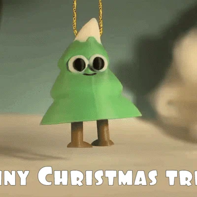 Đồ treo cây thông Noel tí hon | chân lắc lư | print in place