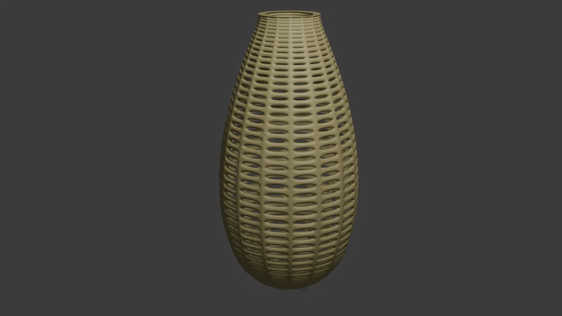 Bình hoa Parametric họa tiết giỏ (Vase - Parametric - Basket) - Image 1