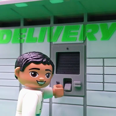 Mô hình tủ nhận hàng Delivery Box in 3D độc đáo