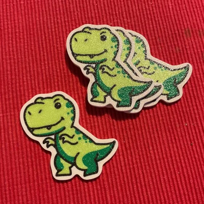 Huy hiệu khủng long T-REX (in 4 màu)