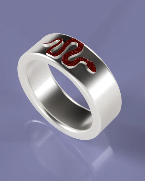 Mẫu nhẫn hình rắn (Ring with Snake) thời trang đầy cá tính - Image 1