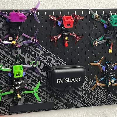 Giá treo Drone cho bảng lỗ Ikea UPPSPEL và SKÅDIS cực gọn
