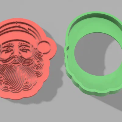 Khuôn cắt bánh Santa cookie cutter v2