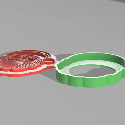 Khuôn cắt bánh Santa cookie cutter v2