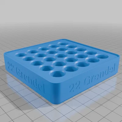 Khay nạp đạn 22 Grendel (22 Grendel Stacking Loading Block) 3D