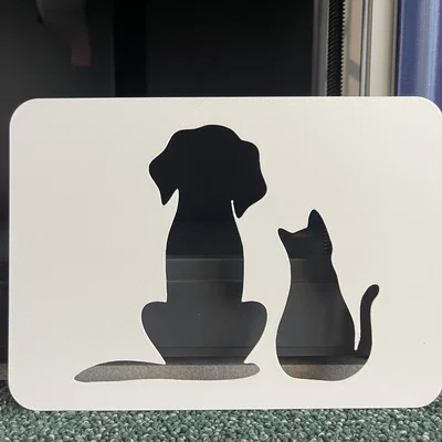 Mèo và Chó - Khuôn Stencil/Template để vẽ và sơn